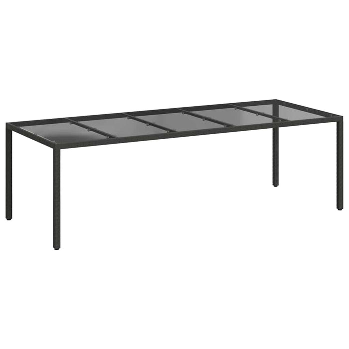 Masă de Grădină Negru Pur 250 x 100 x 75 cm poliratan - WALTI WALTI