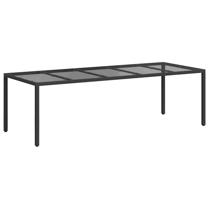 Masă de Grădină Negru Pur 250 x 100 x 75 cm poliratan - WALTI WALTI
