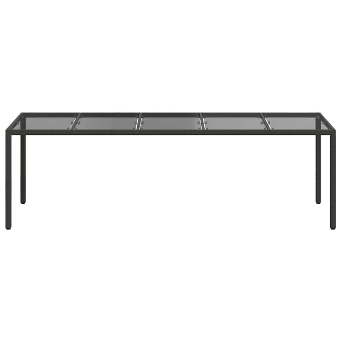 Masă de Grădină Negru Pur 250 x 100 x 75 cm poliratan - WALTI WALTI