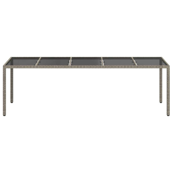Masă de Grădină Gri 250 x 100 x 75 cm poliratan - WALTI WALTI