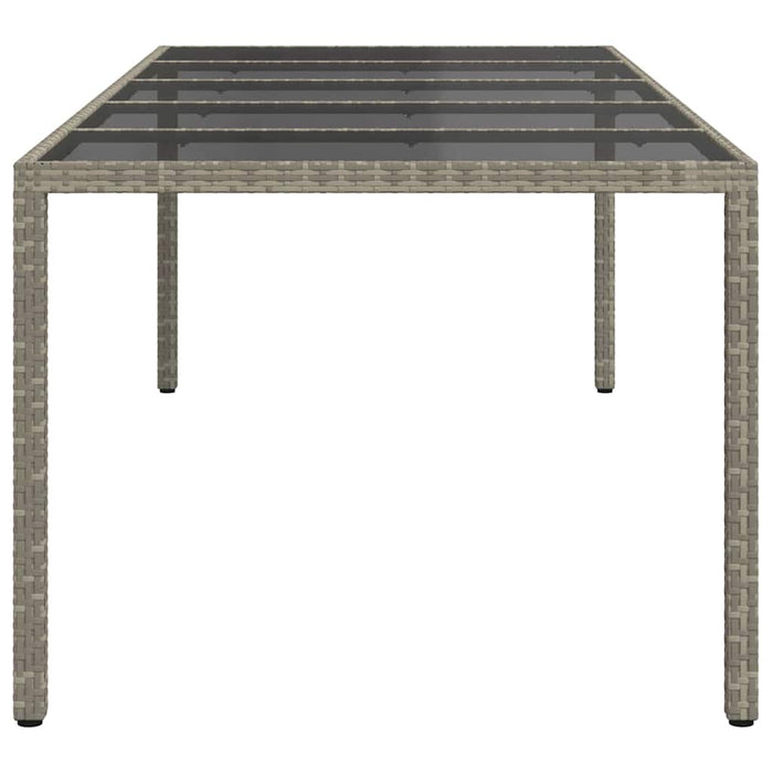 Masă de Grădină Gri 250 x 100 x 75 cm poliratan - WALTI WALTI