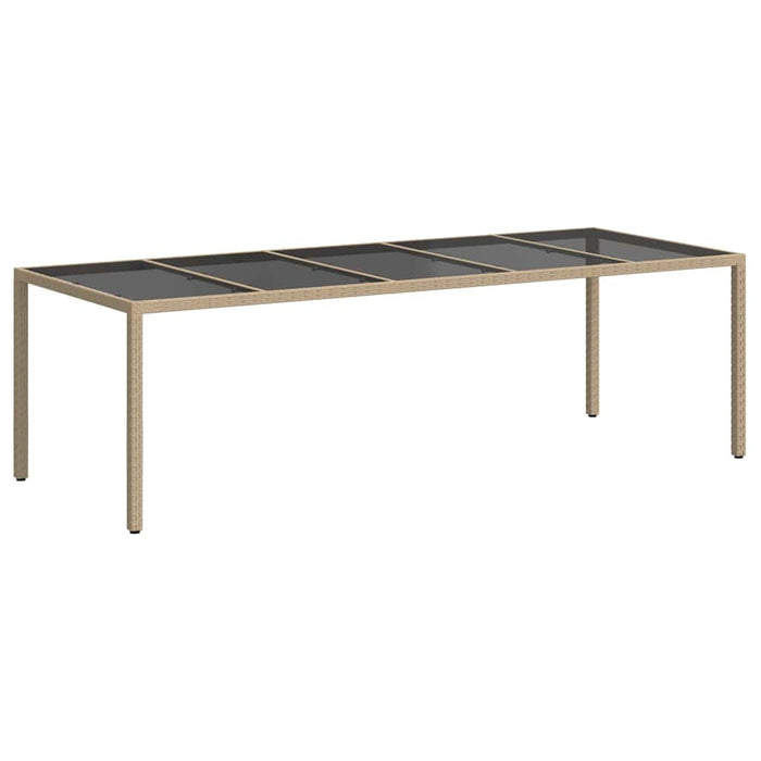 Masă de Grădină Bej 250 x 100 x 75 cm poliratan - WALTI WALTI