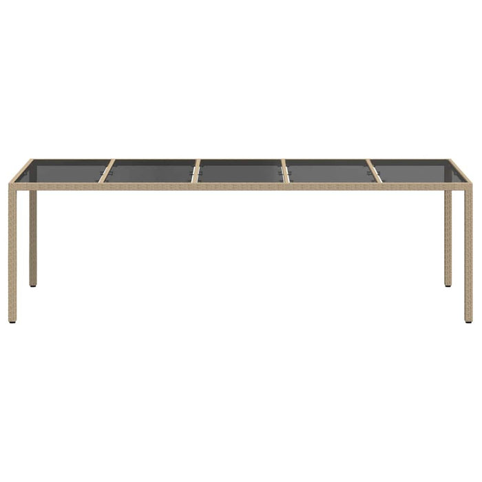 Masă de Grădină Bej 250 x 100 x 75 cm poliratan - WALTI WALTI