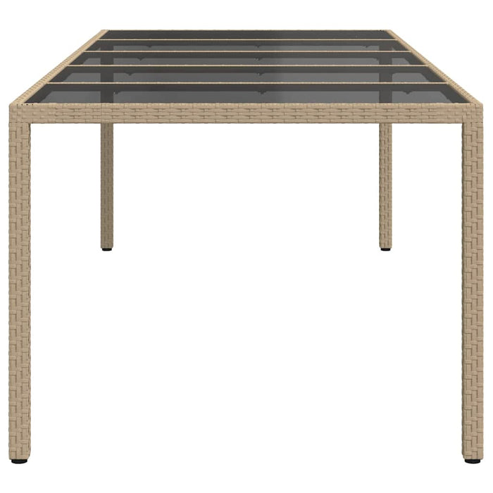 Masă de Grădină Bej 250 x 100 x 75 cm poliratan - WALTI WALTI