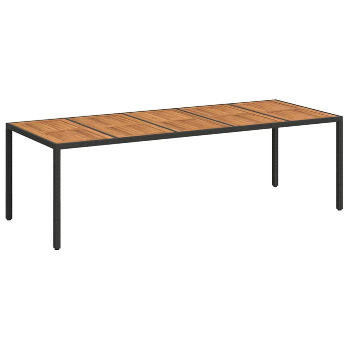 Masă de Grădină Negru 250 x 100 x 75 cm poliratan WALTI