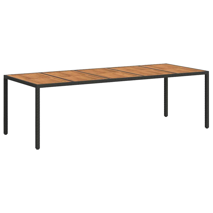 Masă de Grădină Negru 250 x 100 x 75 cm poliratan WALTI