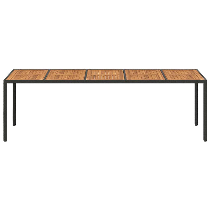 Masă de Grădină Negru 250 x 100 x 75 cm poliratan WALTI