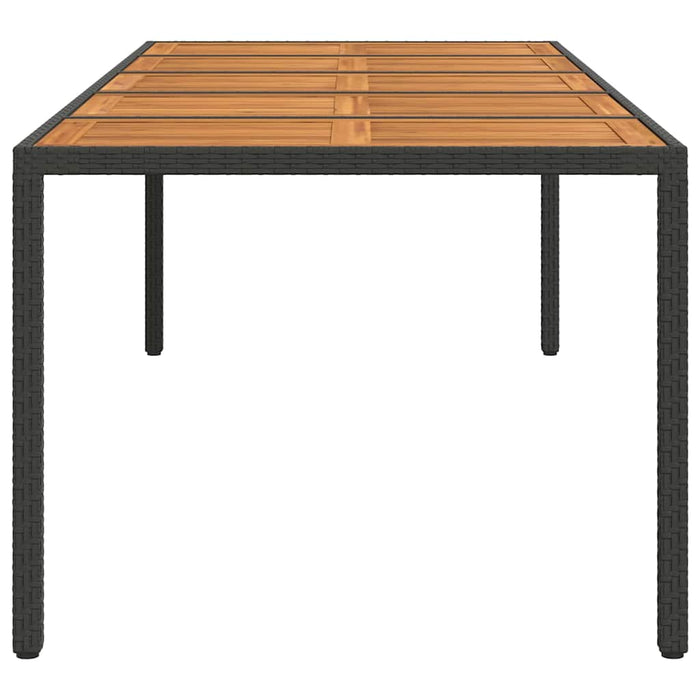 Masă de Grădină Negru 250 x 100 x 75 cm poliratan WALTI