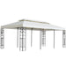 Pavilion cu acoperiș dublu, alb, 6x3 m, oțel - WALTI WALTI