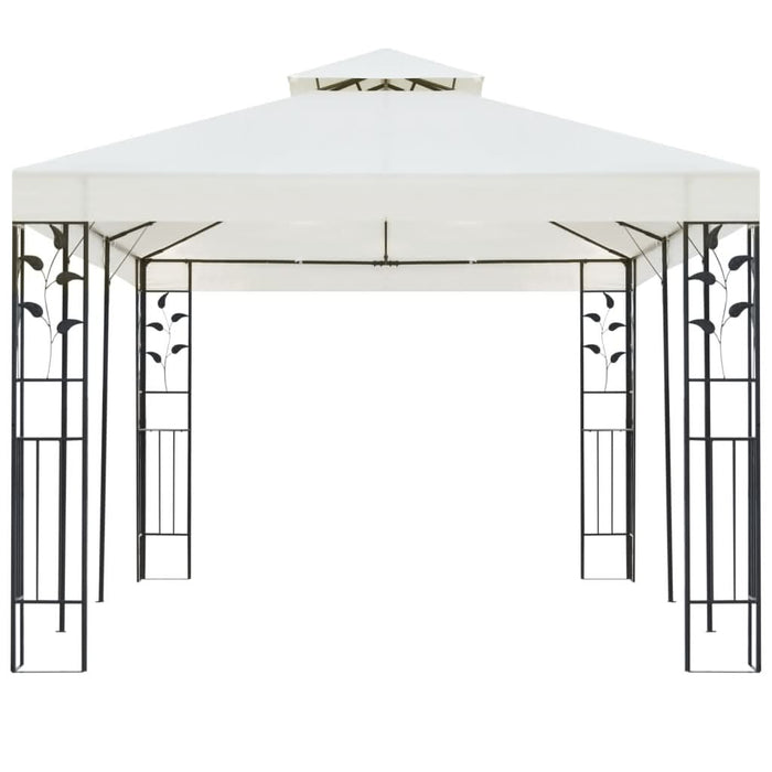 Pavilion cu acoperiș dublu, alb, 6x3 m, oțel - WALTI WALTI