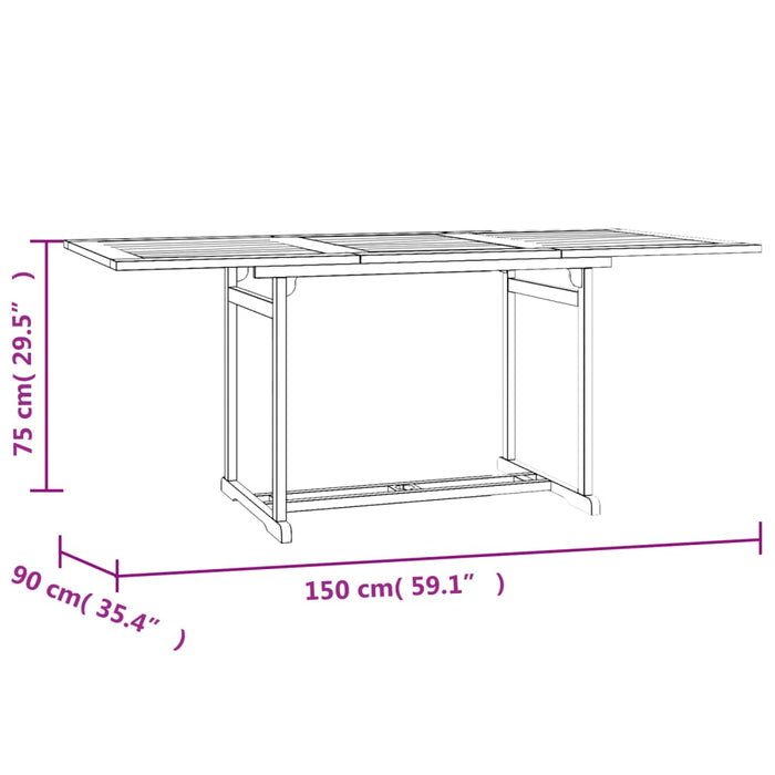 Set mobilier de grădină, 7 piese, lemn masiv de tec WALTI