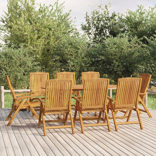 Set mobilier de grădină, 9 piese, lemn masiv de tec - WALTI WALTI