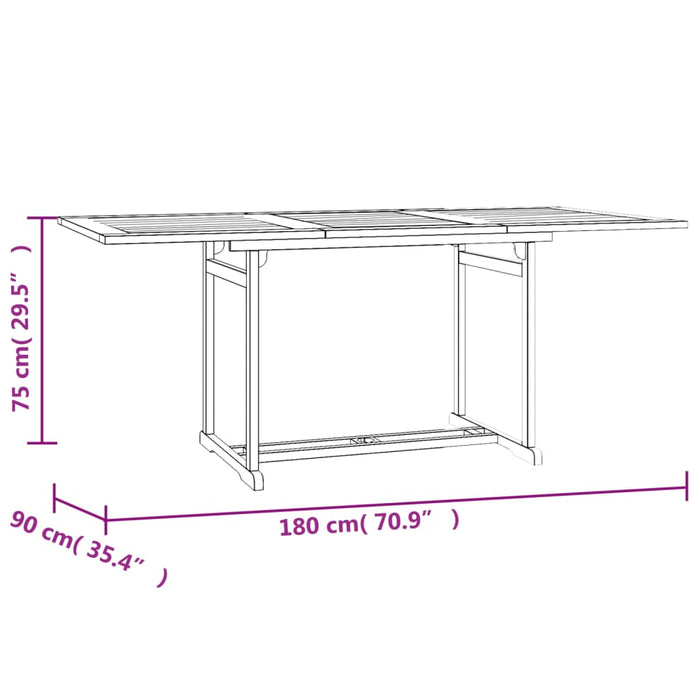 Set mobilier de grădină, 9 piese, lemn masiv de tec WALTI