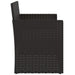 Bancă de grădină cu perne, negru, 105 cm, poliratan - WALTI WALTI