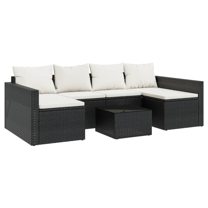 Set șezlonguri de grădină, 2 piese, cu perne, negru, poliratan - WALTI WALTI