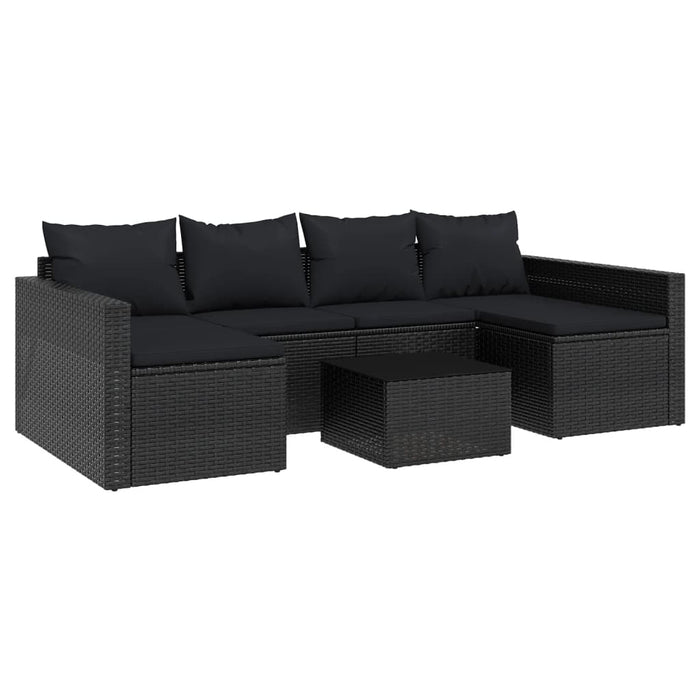 Set șezlonguri de grădină, 2 piese, cu perne, negru, poliratan - WALTI WALTI