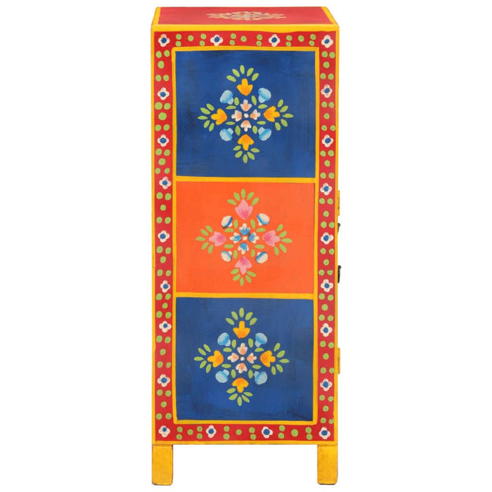 Servantă pictată manual, 53x30x74 cm, lemn masiv de mango - WALTI WALTI