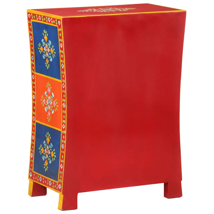 Servantă pictată manual, 53x30x74 cm, lemn masiv de mango - WALTI WALTI