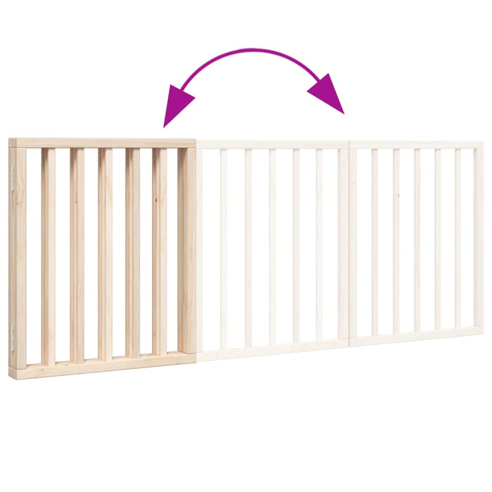 Poartă de acces pentru câini pliabilă, 3 panouri, 150 cm, lemn de plop WALTI