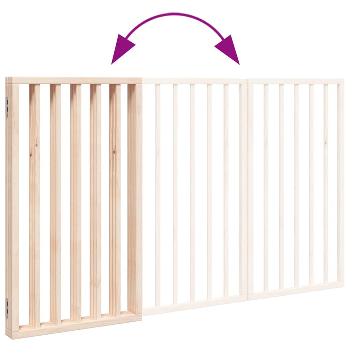 Poartă de acces pentru câini pliabilă, 3 panouri, 150 cm, lemn de plop WALTI