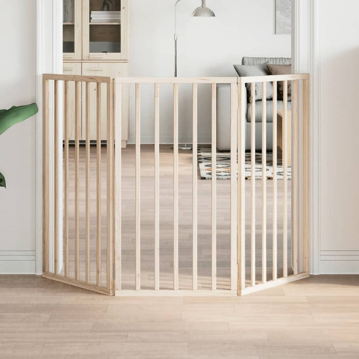 Poartă de acces pentru câini pliabilă, 3 panouri, 150 cm, lemn de plop WALTI