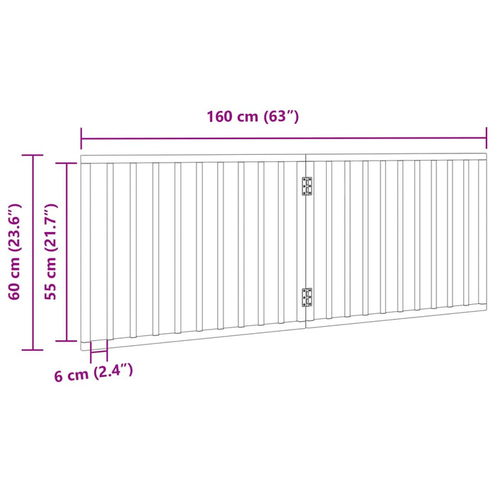 Poartă de acces pentru câini pliabilă, 2 panouri, 160 cm, lemn de plop WALTI