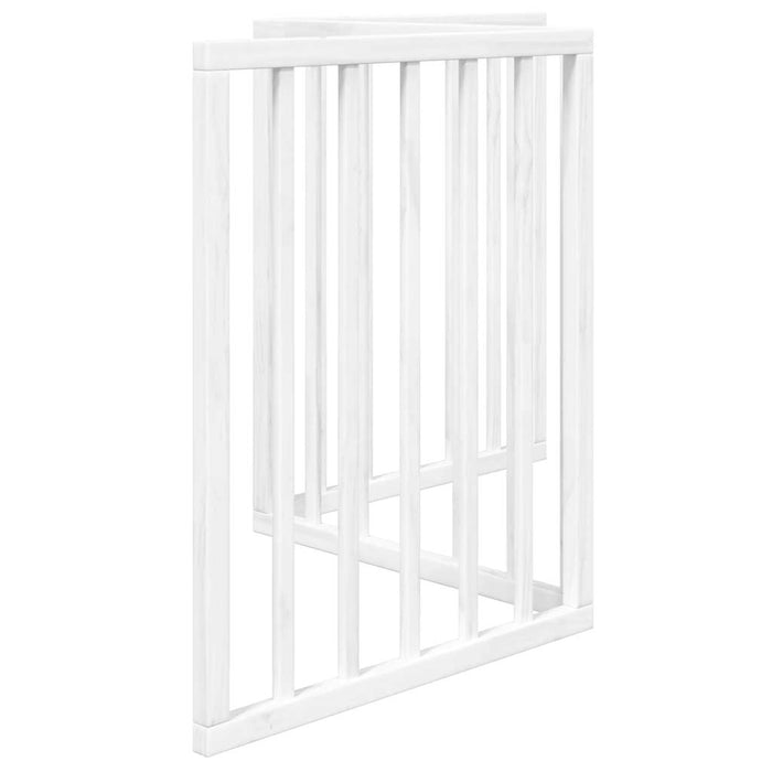 Poartă pentru câini pliabilă, 3 panouri, alb, 150 cm, lemn plop - WALTI WALTI