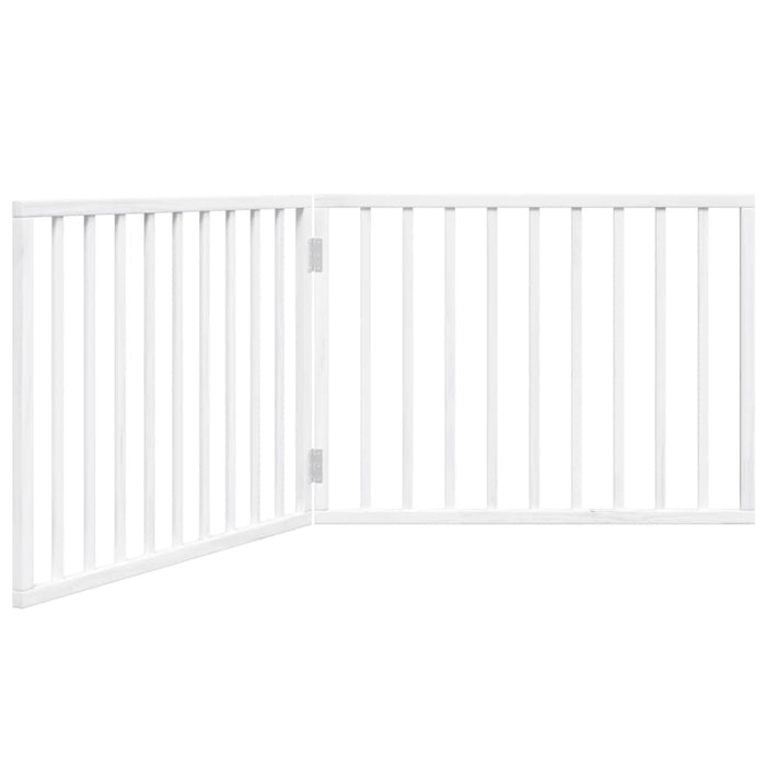 Poartă de acces pentru câini pliabilă, 2 panouri, albă, 160 cm, lemn de plop WALTI