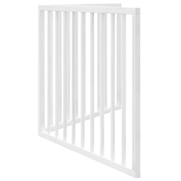 Poartă de acces pentru câini pliabilă, 2 panouri, albă, 160 cm, lemn de plop WALTI