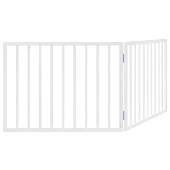 Poartă de acces pentru câini pliabilă, 2 panouri, albă, 160 cm, lemn de plop WALTI