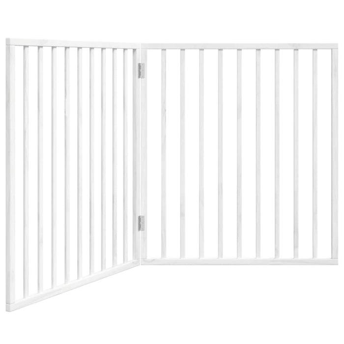 Poartă de acces pentru câini pliabilă, 2 panouri, albă, 160 cm, lemn de plop WALTI