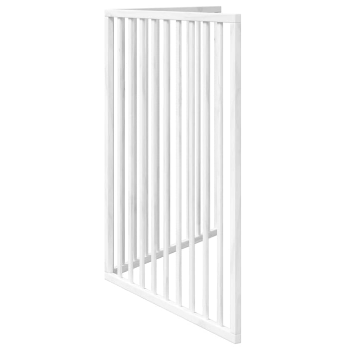 Poartă de acces pentru câini pliabilă, 2 panouri, albă, 160 cm, lemn de plop WALTI