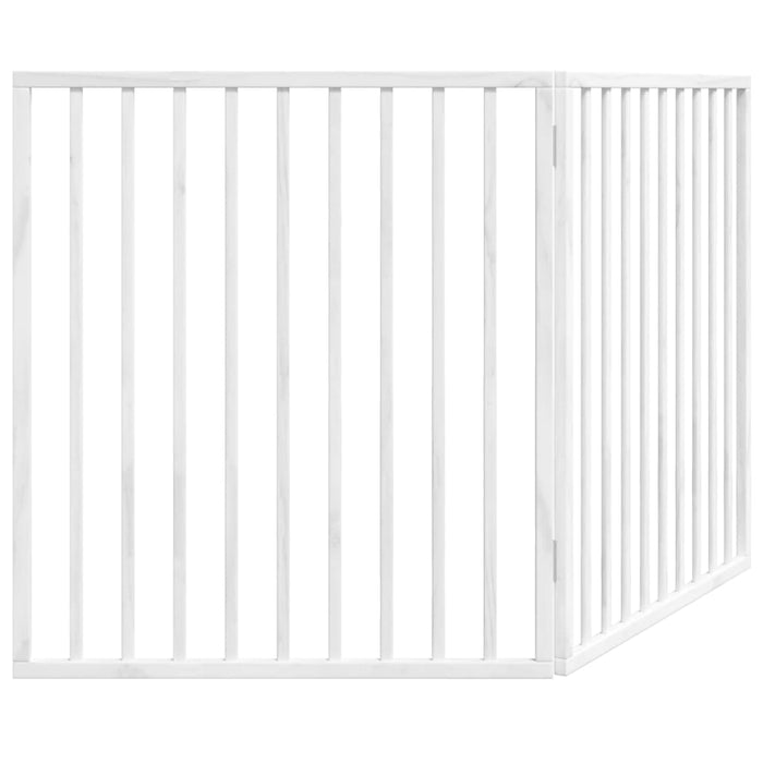 Poartă de acces pentru câini pliabilă, 2 panouri, albă, 160 cm, lemn de plop WALTI