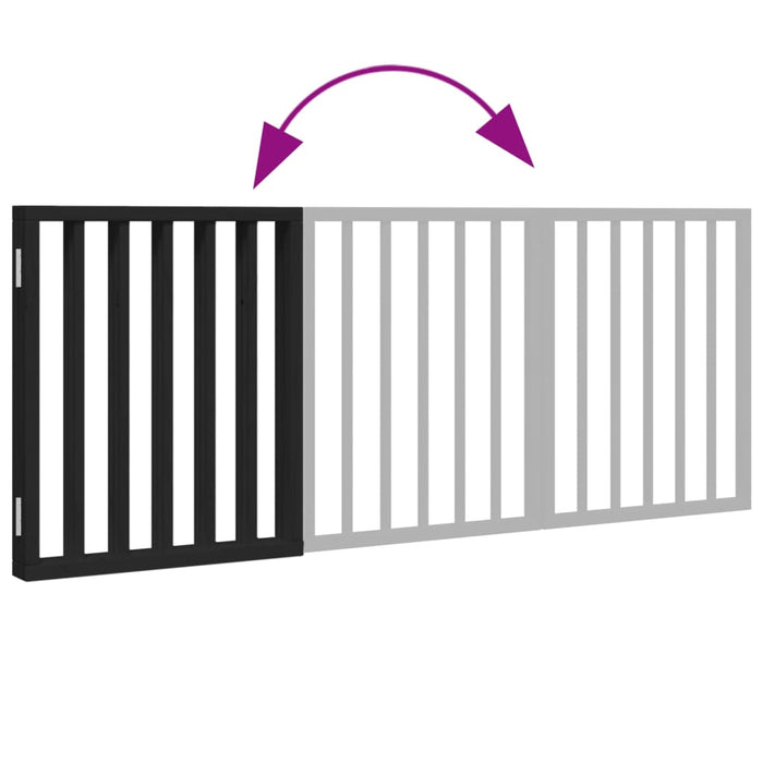 Poartă pentru câini pliabilă 3 panouri negru, 150 cm, lemn plop - WALTI WALTI