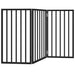 Poartă pentru câini pliabilă 3 panouri negru, 150 cm, lemn plop - WALTI WALTI