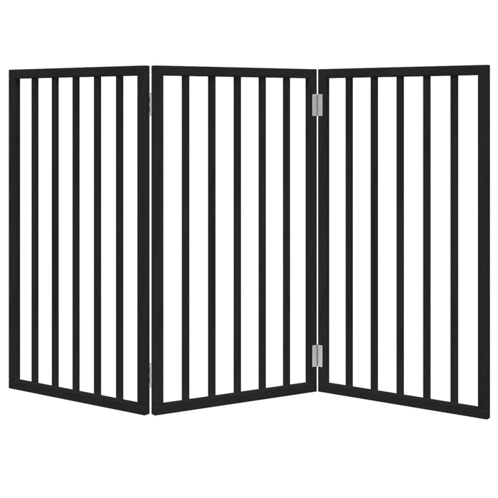 Poartă pentru câini pliabilă 3 panouri negru, 150 cm, lemn plop - WALTI WALTI