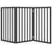 Poartă pentru câini pliabilă 3 panouri negru, 150 cm, lemn plop - WALTI WALTI