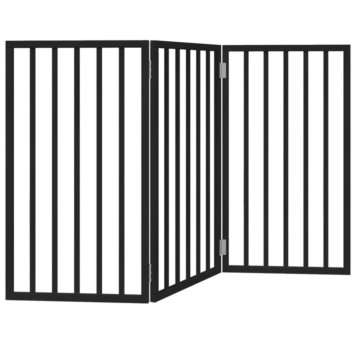 Poartă pentru câini pliabilă 3 panouri negru, 150 cm, lemn plop - WALTI WALTI