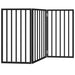 Poartă pentru câini pliabilă 3 panouri negru, 150 cm, lemn plop - WALTI WALTI