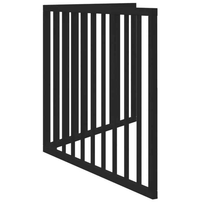 Poartă de acces pentru câini pliabilă, 2 panouri, neagră, 160 cm, lemn de plop - WALTI WALTI