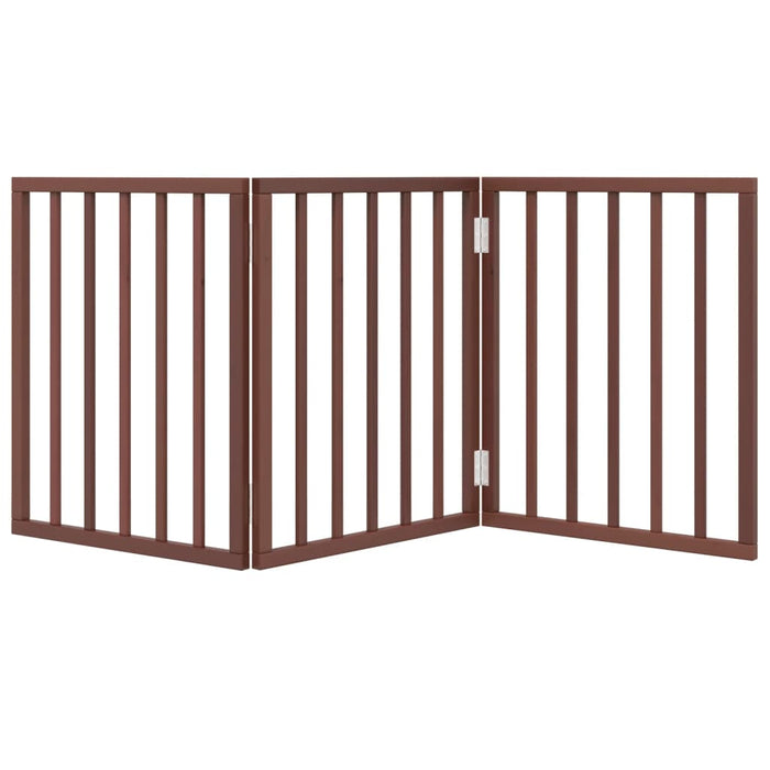 Poartă pentru câini pliabilă 3 panouri maro, 150 cm, lemn plop - WALTI WALTI