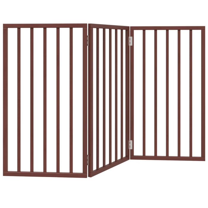 Poartă pentru câini pliabilă 3 panouri maro, 150 cm, lemn plop - WALTI WALTI