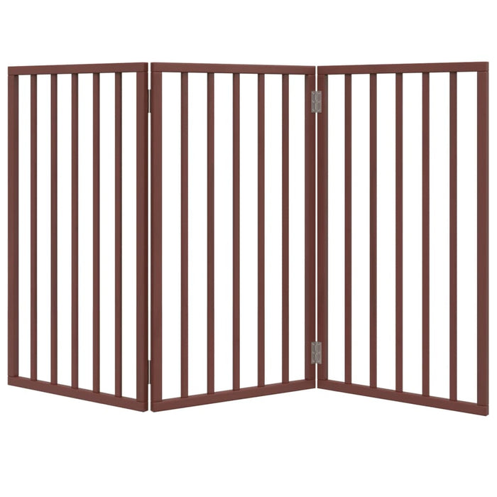 Poartă pentru câini pliabilă 3 panouri maro, 150 cm, lemn plop - WALTI WALTI