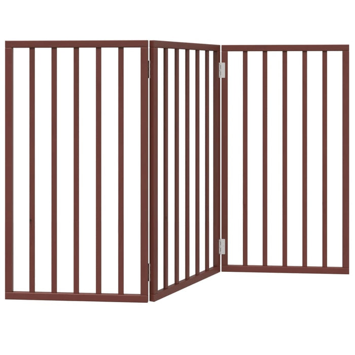 Poartă pentru câini pliabilă 3 panouri maro, 150 cm, lemn plop - WALTI WALTI