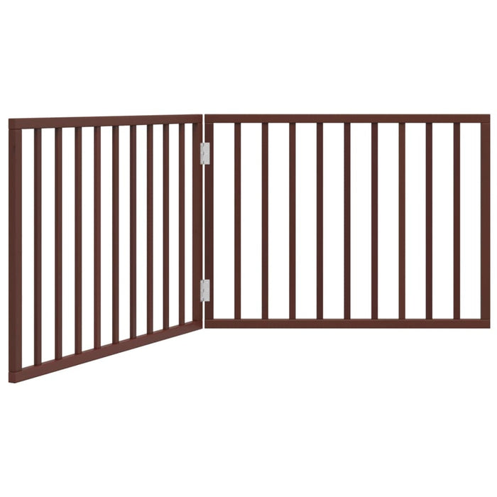 Poartă pentru câini pliabilă 2 panouri maro, 160 cm, lemn plop - WALTI WALTI