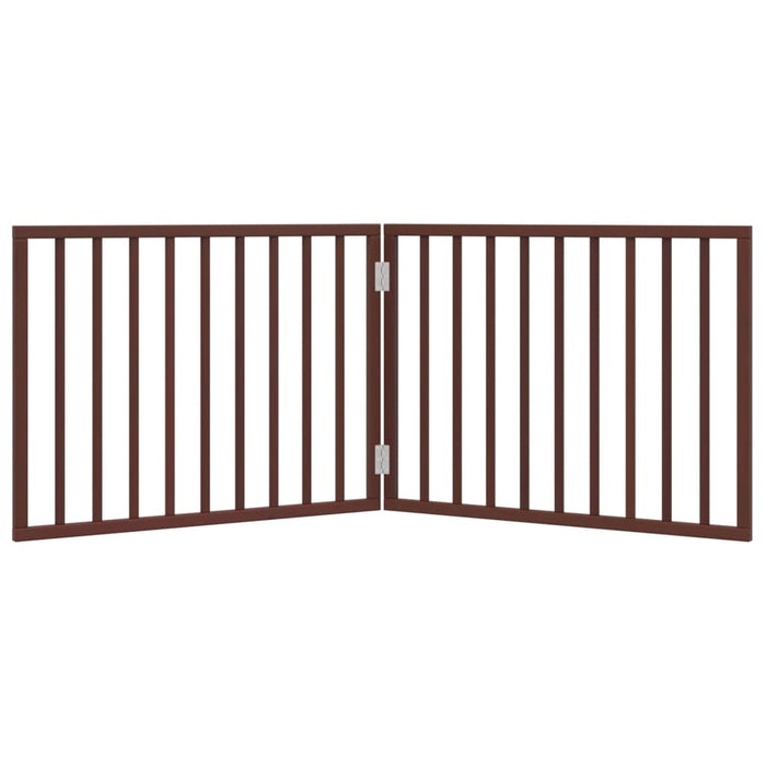 Poartă pentru câini pliabilă 2 panouri maro, 160 cm, lemn plop - WALTI WALTI