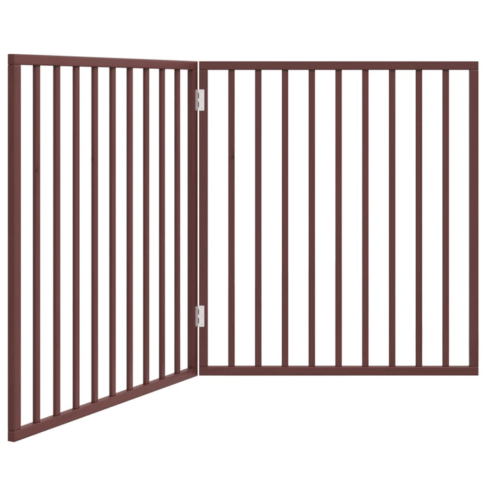 Poartă pentru câini pliabilă 2 panouri maro, 160 cm, lemn plop - WALTI WALTI