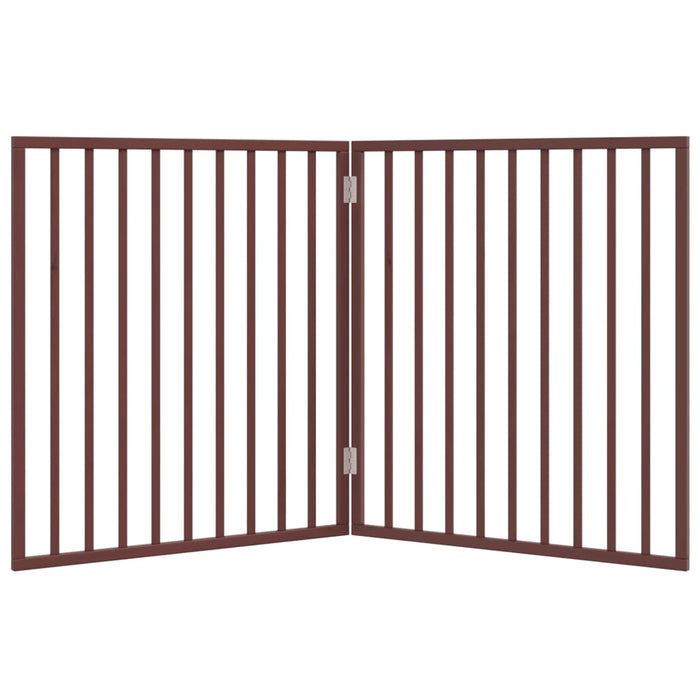 Poartă pentru câini pliabilă 2 panouri maro, 160 cm, lemn plop - WALTI WALTI