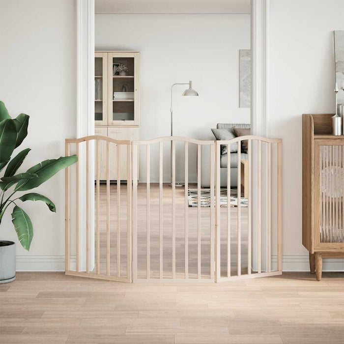 Poartă pentru câini pliabilă, 3 panouri, 150 cm, lemn de plop - WALTI WALTI