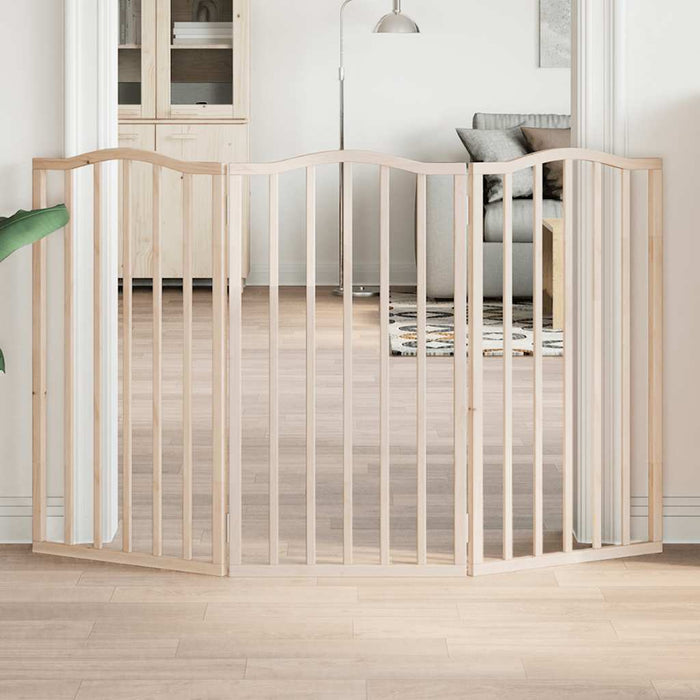 Poartă pentru câini pliabilă, 3 panouri, 150 cm, lemn de plop - WALTI WALTI
